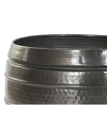 Cache-pot Home ESPRIT Gris Aluminium Moderne 41 x 41 x 40 cm 40 x 40 x 40,5 cm (3 Pièces)