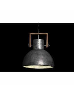 Suspension DKD Home Decor Marron Argenté Métal Bois de manguier 50 W 40 x 40 x 50 cm 2