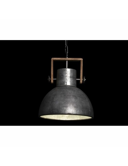 Suspension DKD Home Decor Marron Argenté Métal Bois de manguier 50 W 40 x 40 x 50 cm