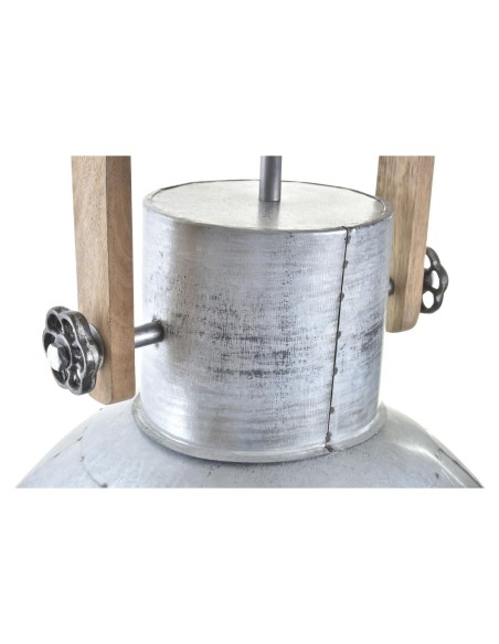 Suspension DKD Home Decor Marron Argenté Métal Bois de manguier 50 W 40 x 40 x 50 cm