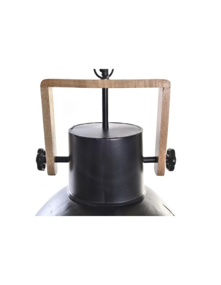 Suspension DKD Home Decor Marron Noir Métal Bois de manguier 50 W 40 x 40 x 49 cm