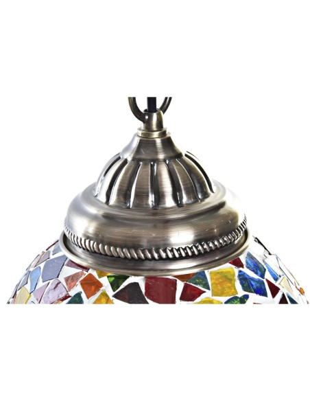 Suspension DKD Home Decor Verre Métal 20 x 20 x 36 cm Multicouleur 50 W (2 Unités)
