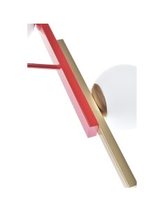 Suspension DKD Home Decor Rouge Noir Doré Blanc (64 x 20 x 120 cm) 2