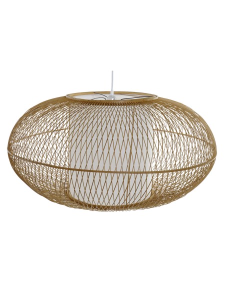 Suspension DKD Home Decor Blanc Naturel Bambou 40 W 83 x 83 x 40 cm