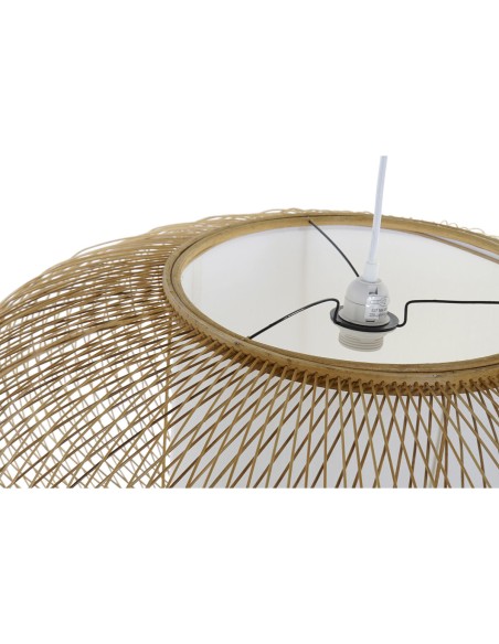 Suspension DKD Home Decor Blanc Naturel Bambou 40 W 83 x 83 x 40 cm
