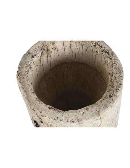Cache-pot Home ESPRIT Naturel bois de teck 31 x 31 x 46 cm