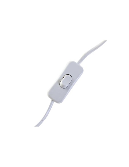 Lampe de bureau DKD Home Decor Blanc Marron Bois de manguier 50 W 220 V 33 x 12 x 41 cm