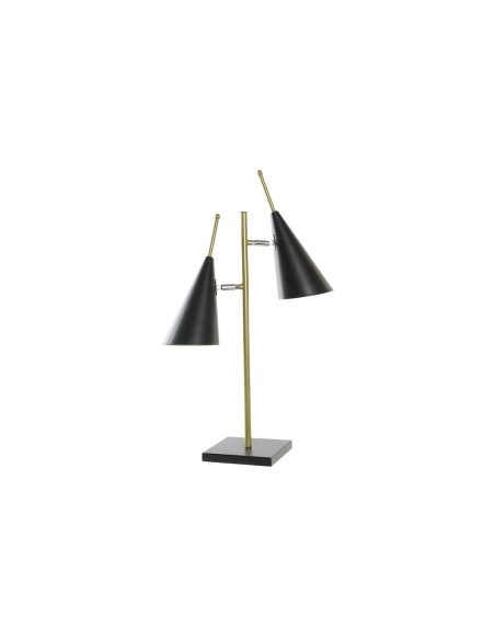 Lampe de bureau DKD Home Decor Noir Doré Métal 25 W 220 V 38 x 16 x 64 cm