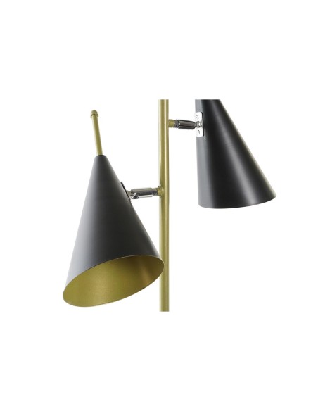 Lampe de bureau DKD Home Decor Noir Doré Métal 25 W 220 V 38 x 16 x 64 cm