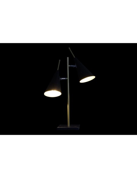Lampe de bureau DKD Home Decor Noir Doré Métal 25 W 220 V 38 x 16 x 64 cm