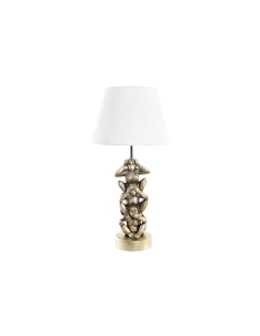 Lampe de bureau DKD Home Decor Doré Blanc Colonial 220 V 50 W Singe (30 x 30 x 61 cm)