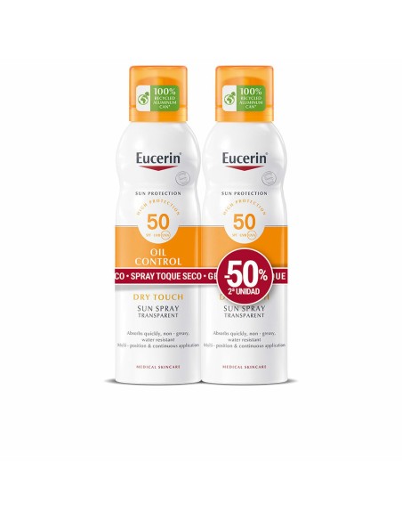 Crème Solaire pour le Corps en Spray Eucerin Sensitive Protect Sec 200 ml x 2