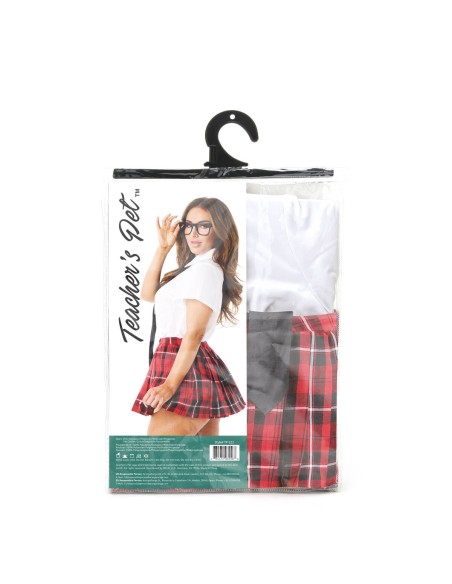 Costume Érotique Teacher’s Pet School Girl Rouge Taille unique