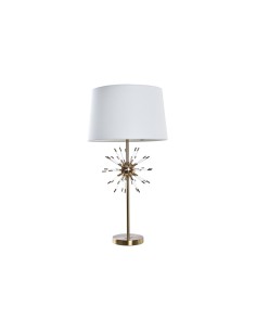 Lampe de bureau DKD Home Decor Doré Métal Blanc 41 x 41 x 80 cm 220 V 50 W