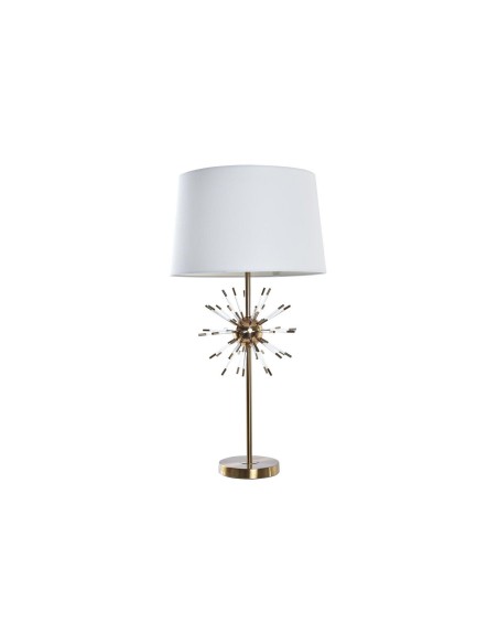 Lampe de bureau DKD Home Decor Doré Métal Blanc 41 x 41 x 80 cm 220 V 50 W