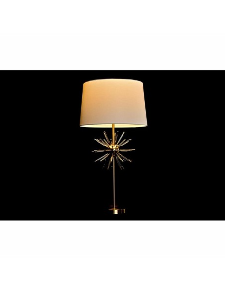 Lampe de bureau DKD Home Decor Doré Métal Blanc 41 x 41 x 80 cm 220 V 50 W