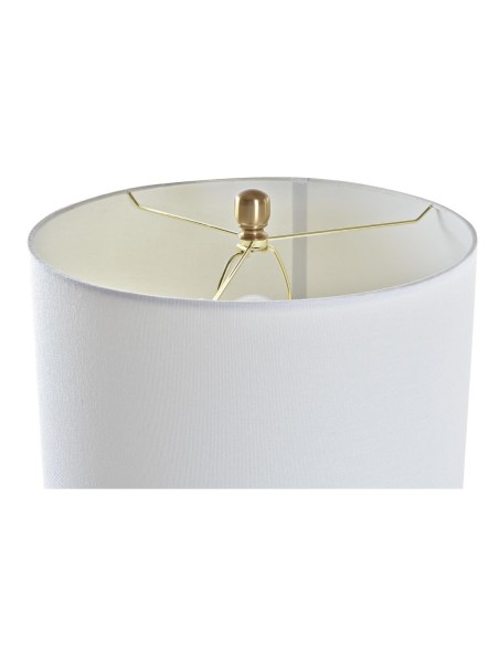 Lampe de bureau DKD Home Decor Doré Métal Blanc 41 x 41 x 80 cm 220 V 50 W