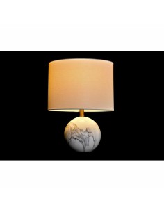 Lampe de bureau DKD Home Decor Blanc Doré Métal 50 W 220 V 36 x 36 x 52 cm 2