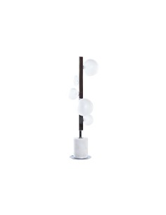 Lampe de bureau DKD Home Decor Blanc Argenté Verre Marbre 220 V 15 x 15 x 68 cm