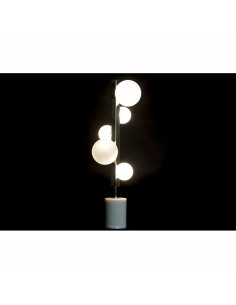 Lampe de bureau DKD Home Decor Blanc Argenté Verre Marbre 220 V 15 x 15 x 68 cm 2