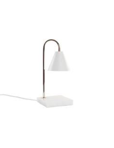 Lampe de bureau DKD Home Decor Doré Blanc (15 x 15 x 33 cm)