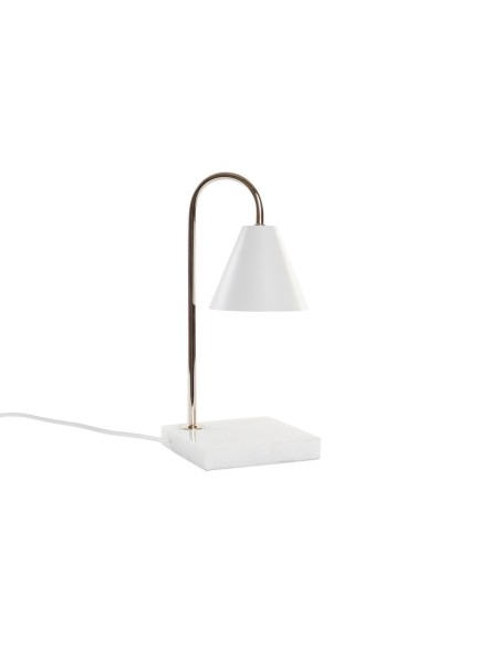 Lampe de bureau DKD Home Decor Doré Blanc (15 x 15 x 33 cm)