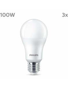 Lampe LED Philips A67 Blanc E 100 W E27 3 Unités (4000 K)
