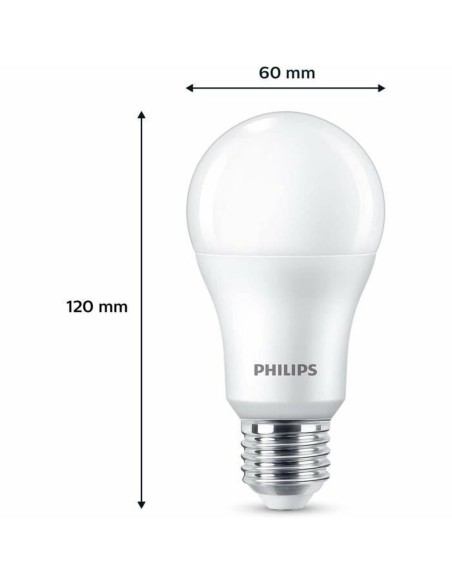 Lampe LED Philips A67 Blanc E 100 W E27 3 Unités (4000 K)