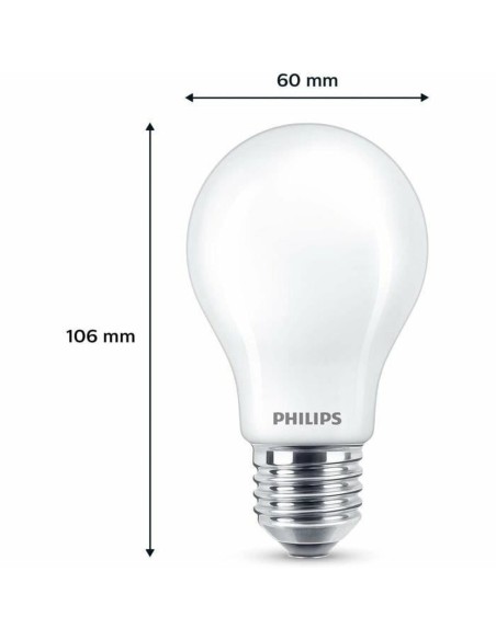 Lampe LED Philips A60 E27 Vert tendre E 7 W 60 W E27 806 lm 3 Unités (2700 K)