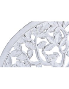 Décoration murale DKD Home Decor Arbre MDF Blanc (80 x 2 x 80 cm) 2