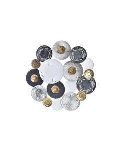 Décoration murale DKD Home Decor Multicouleur Sphère 80 x 4,5 x 80 cm Urbaine