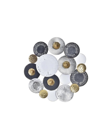 Décoration murale DKD Home Decor Multicouleur Sphère 80 x 4,5 x 80 cm Urbaine