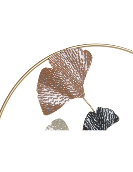Décoration murale DKD Home Decor Doré Métal Terre cuite Feuille d'une plante (103,5 x 7 x 67 cm)