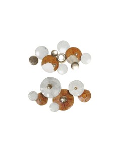 Décoration murale DKD Home Decor 91 x 5 x 50 cm Terre cuite Blanc Cercles (2 Unités)