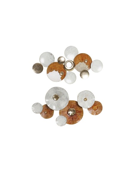 Décoration murale DKD Home Decor 91 x 5 x 50 cm Terre cuite Blanc Cercles (2 Unités)