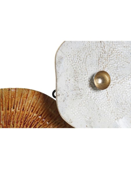 Décoration murale DKD Home Decor 91 x 5 x 50 cm Terre cuite Blanc Cercles (2 Unités)