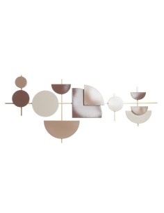 Décoration murale DKD Home Decor Blanc Blanc/Rose Doré Rose clair Moderne Scandi 30 x 40 cm 110 x 6,4 x 49 cm