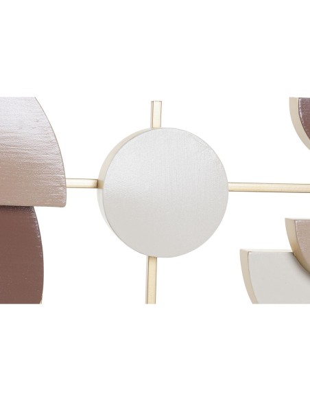 Décoration murale DKD Home Decor Blanc Blanc/Rose Doré Rose clair Moderne Scandi 30 x 40 cm 110 x 6,4 x 49 cm