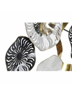 Décoration murale DKD Home Decor Blanc Noir Multicouleur Doré Blanc/Noir Abstrait 30 x 40 cm 121,3 x 5,7 x 57 cm 2