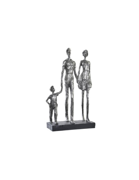 Figurine Décorative DKD Home Decor Argenté Noir Résine Moderne Famille (26 x 11,5 x 41,5 cm)