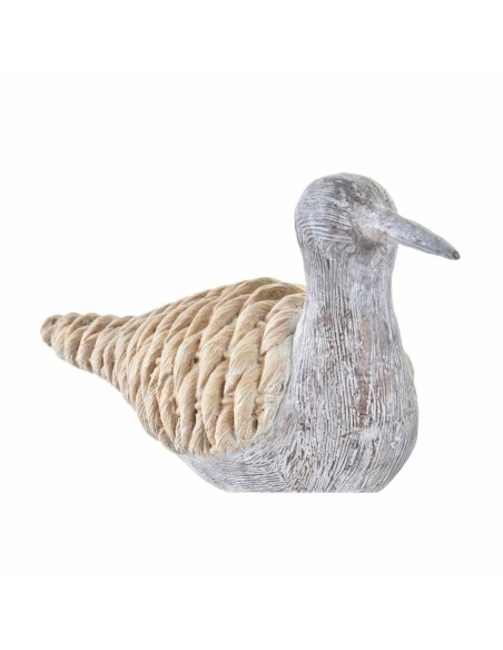 Figurine Décorative DKD Home Decor Gris Naturel Oiseau méditerranéen 23 x 9 x 26,7 cm