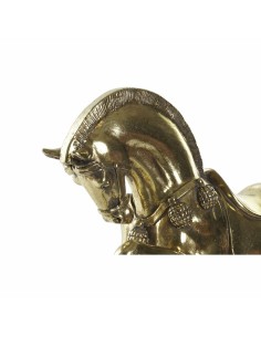 Figurine Décorative DKD Home Decor 29 x 9 x 25 cm Cheval Noir Doré 2
