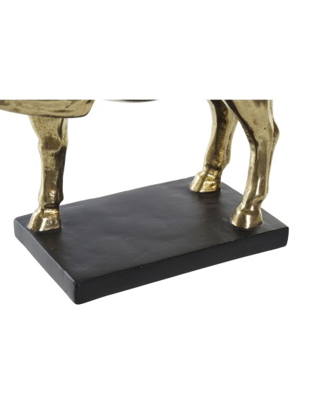 Figurine Décorative DKD Home Decor 29 x 9 x 25 cm Cheval Noir Doré
