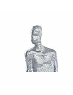 Figurine Décorative DKD Home Decor 11 x 12 x 28 cm Argenté Noir Blanc Homme (2 Unités) 2