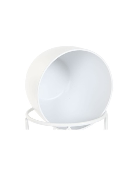 Cache-pot Home ESPRIT Blanc Métal Urbaine 38 x 38 x 80 cm (3 Pièces)
