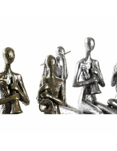 Figurine Décorative DKD Home Decor 18 x 8 x 21 cm Doré Cuivre Musicien (2 Unités) 2