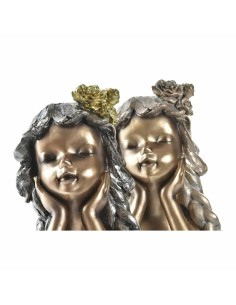 Figurine Décorative DKD Home Decor 17 x 14 x 25 cm Rouge Doré (2 Unités) 2