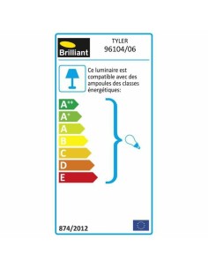 Applique Murale Brilliant Tyler Noir Métal 60 W E27 2