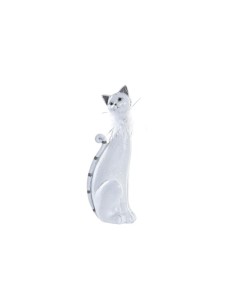Figurine Décorative DKD Home Decor Blanc Chat Romantique 30 x 40 cm 9 x 9 x 24 cm