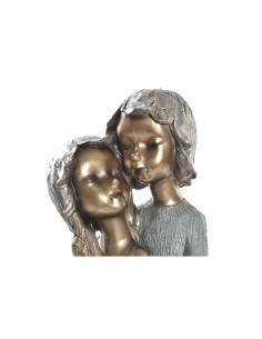 Figurine Décorative DKD Home Decor 19 x 15 x 28 cm Rouge Doré Turquoise Enfants (2 Unités) 2